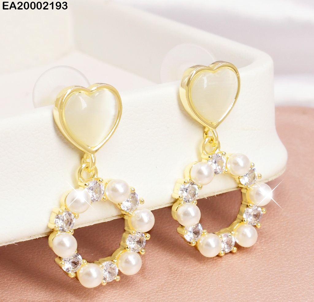 ARETES CORAZON C/CIRCULO PERLAS-ZIRC.EE260-169