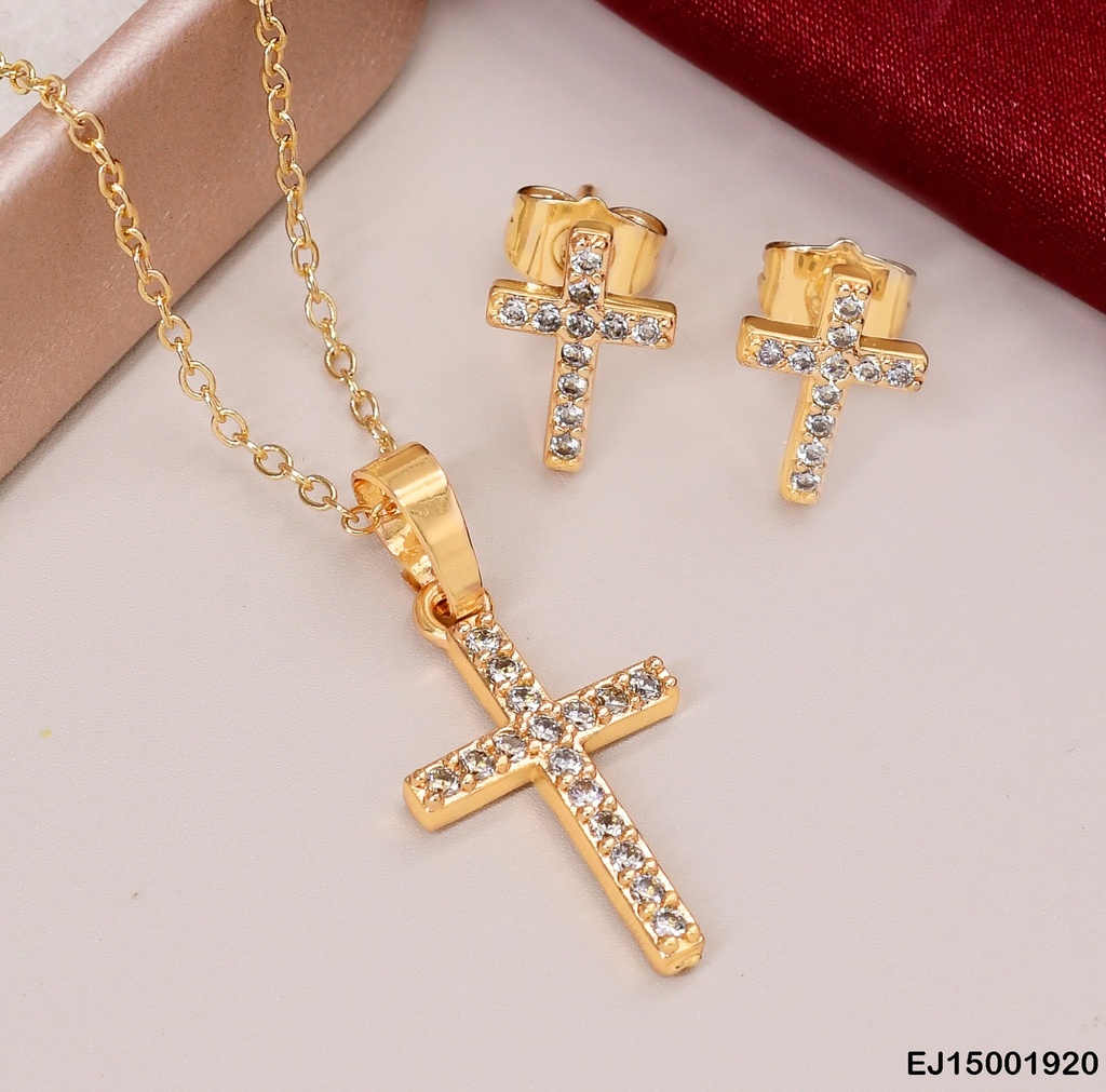 JUEGO CRUCES ZIRCONIAS