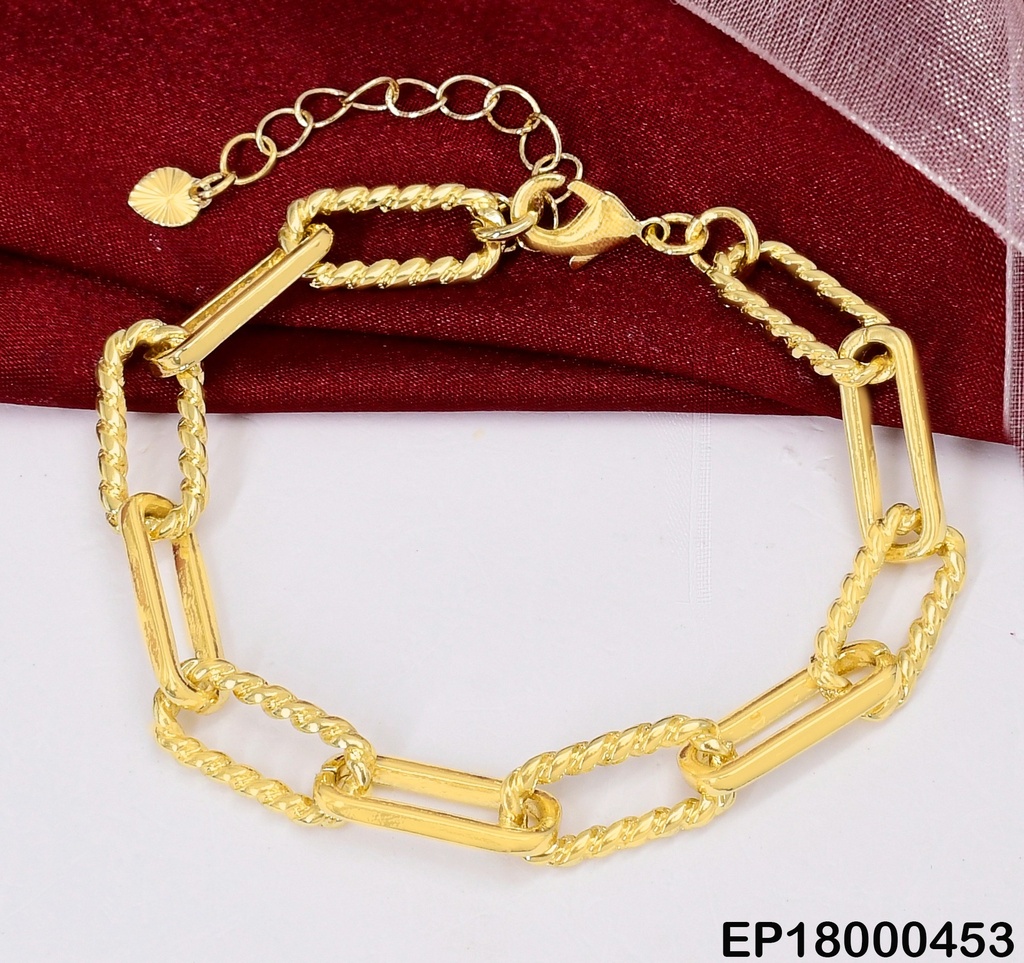PULSERA ESLABONES ALARGADOS LISOS/GRAB