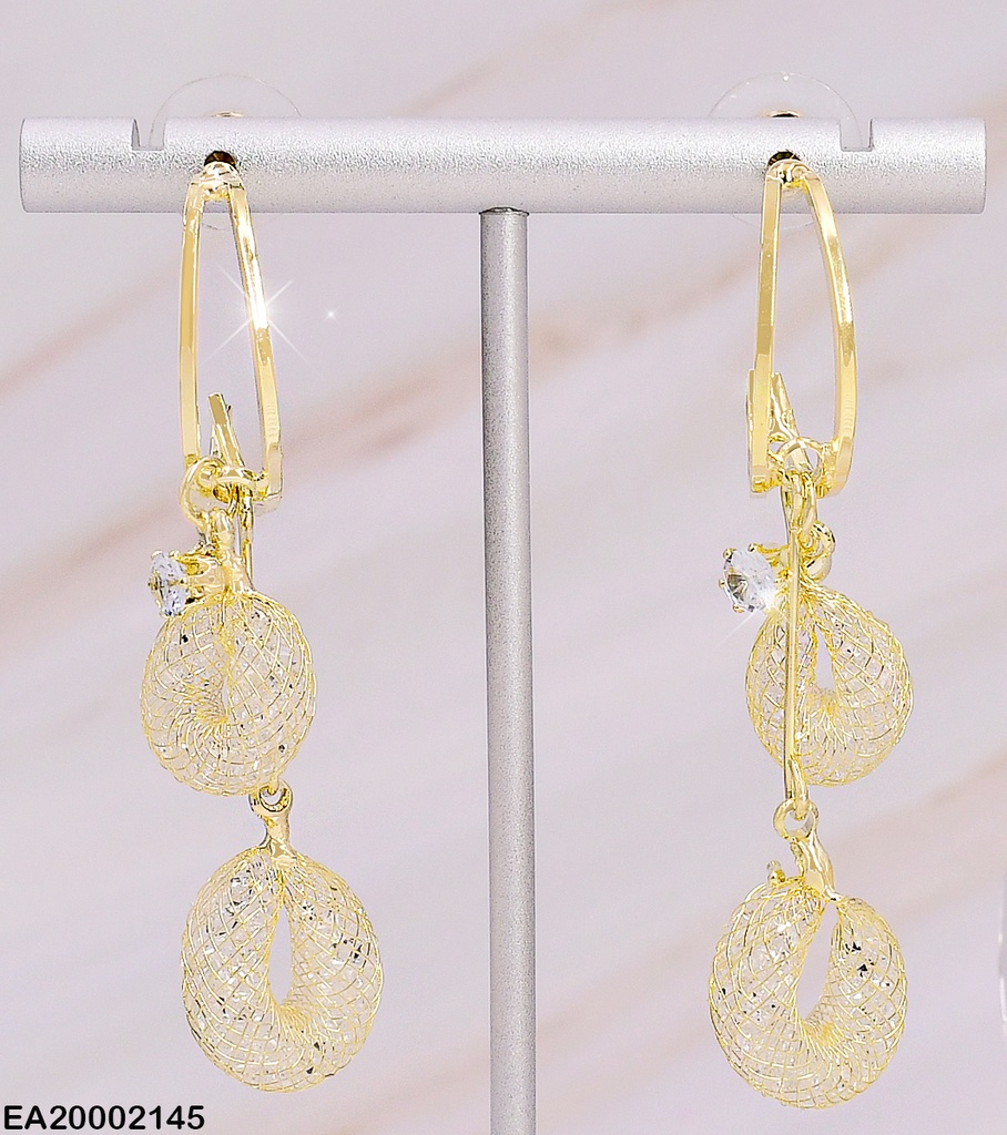 ARETES LARGOS DOBLE CIRCULOS