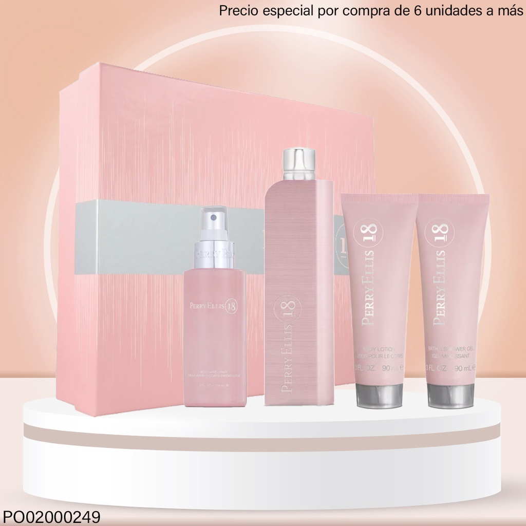 ESTUCHE PERFUMES PERRY ELLIS 18 4PCS 100/118/90/90ML EDP