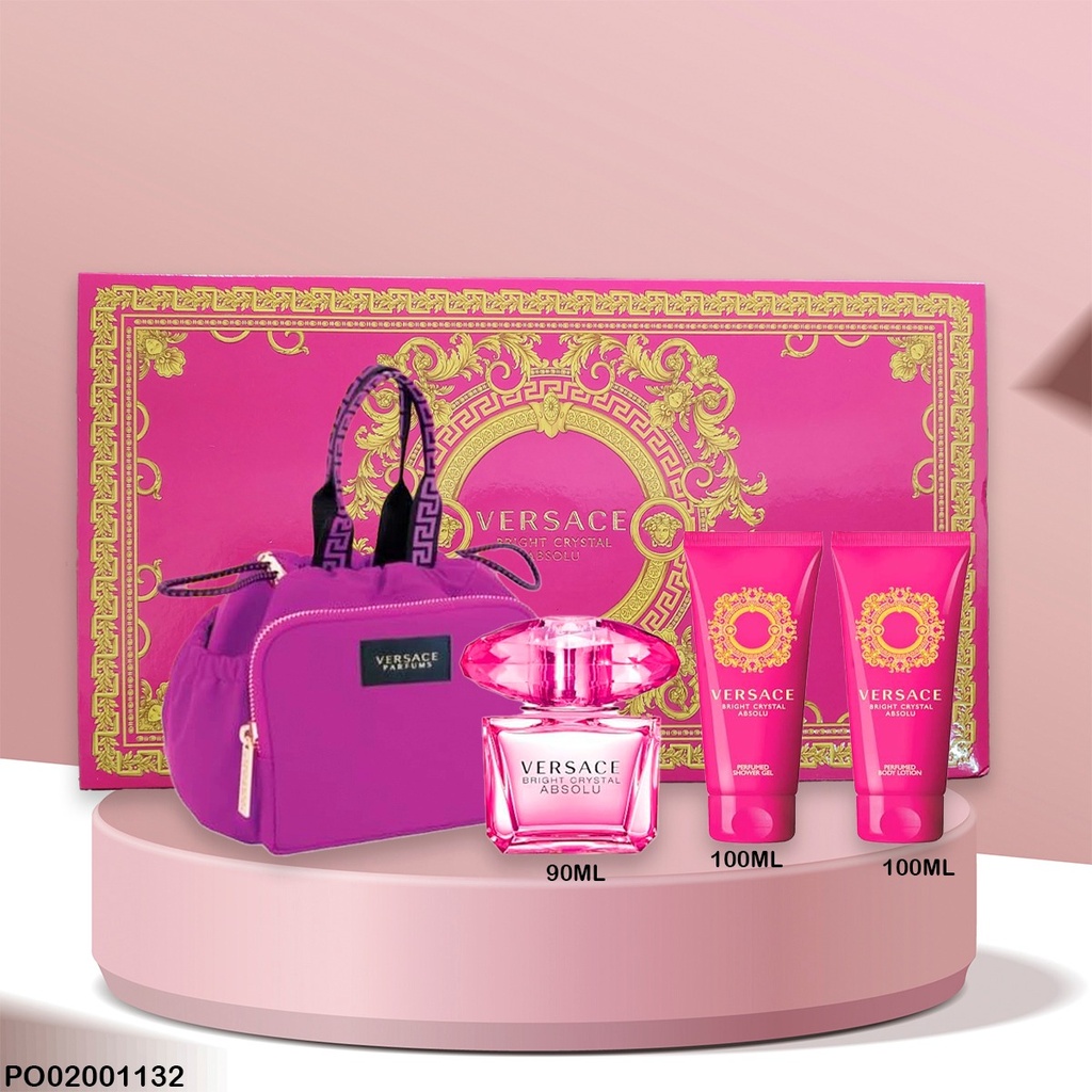 ESTUCHE PERFUMES BRIGHT CRYSTAL ABSOLU 3PCS+BOLSITO