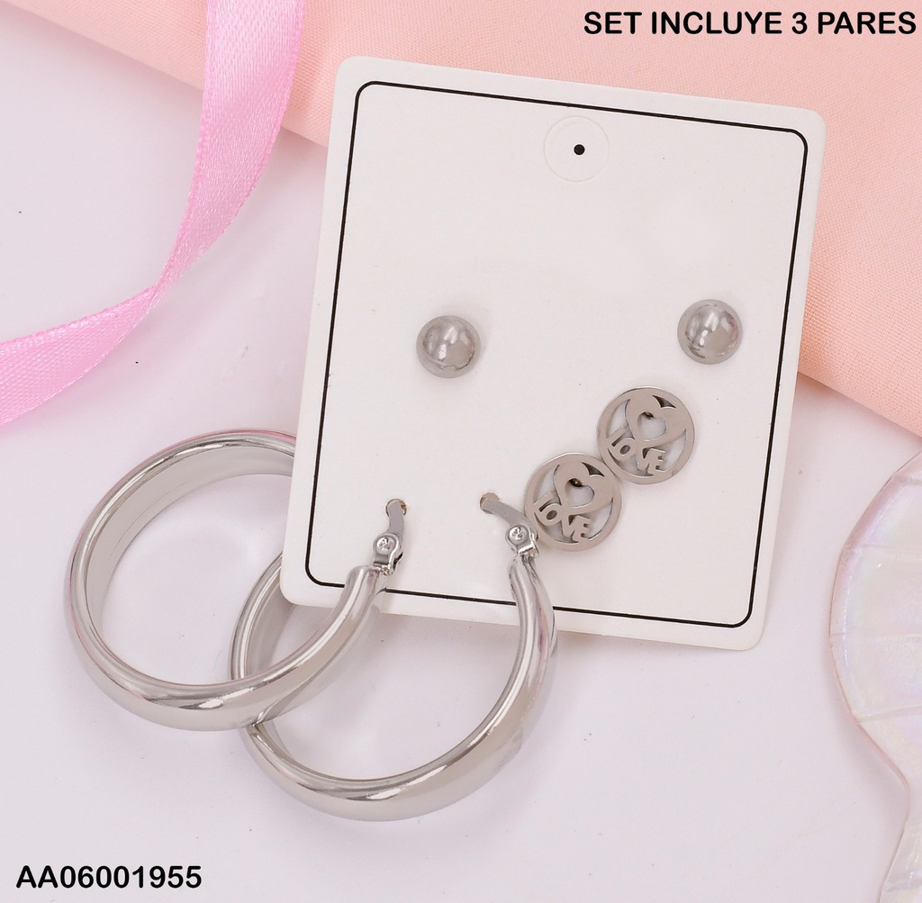 PAQ. DE 3 PARS PLATD.  ARGOLL-MEDIA PELOT-LOVE. #0745642-W07
