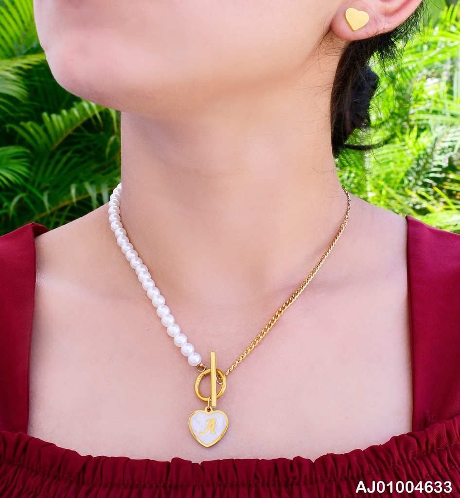 JUEGO CORAZONES CAD.TIFFANY PERLAS CIERRE ∅ "A" (NPE2025)
