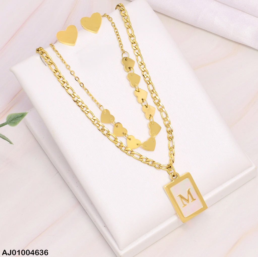 JUEGO CORAZONES DOBLE CAD.RECTANGULO NACAR "M" (NPE2025)
