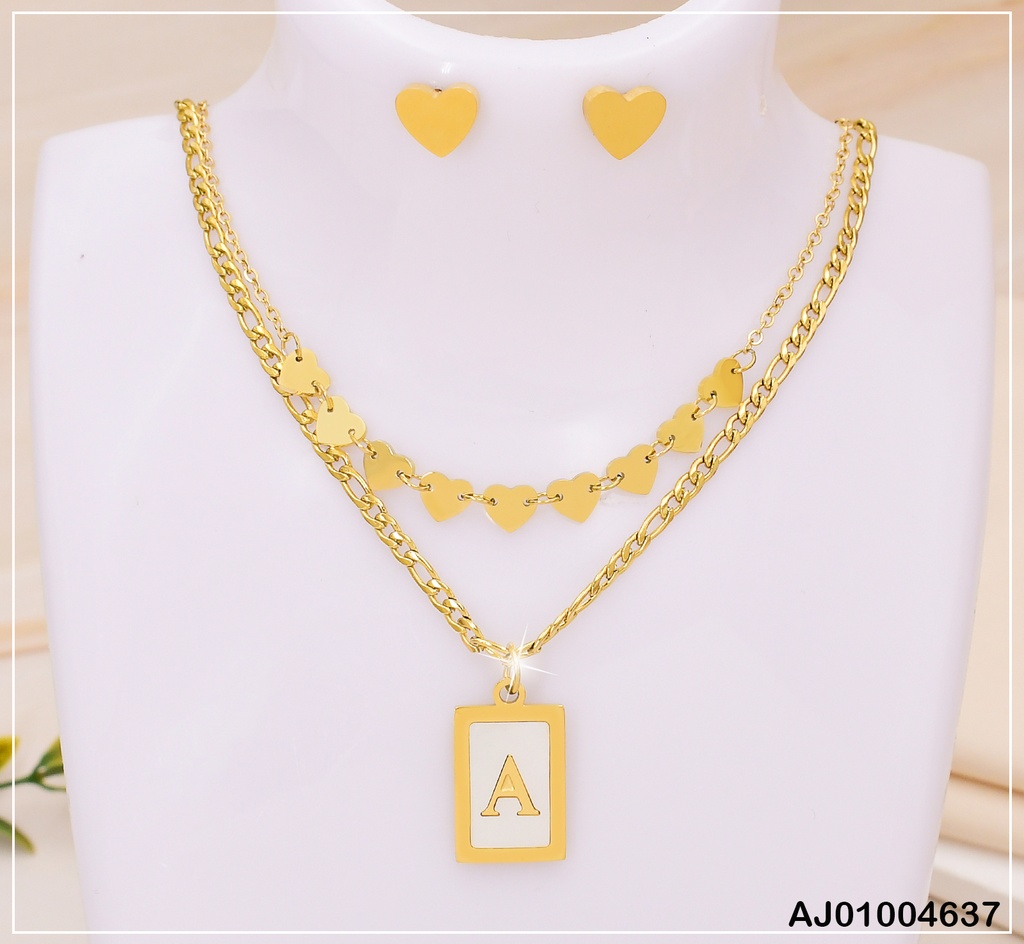 JUEGO CORAZONES DOBLE CAD.RECTANGULO NACAR "A" (NPE2025)
