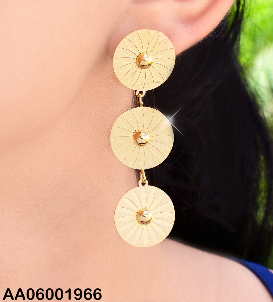 ARETES 3  PLACAS FLOR #0742891-054