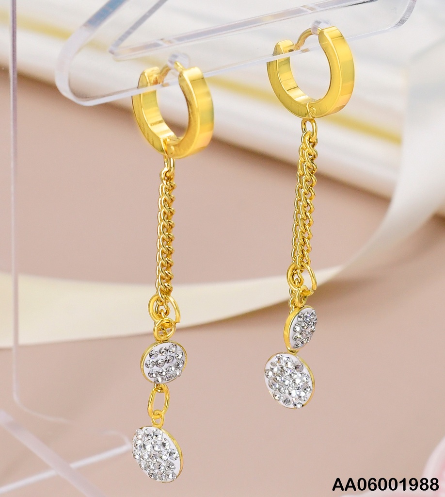 ARETES HUGGIES LARGOS PLACA RD C/ZIRCONIAS