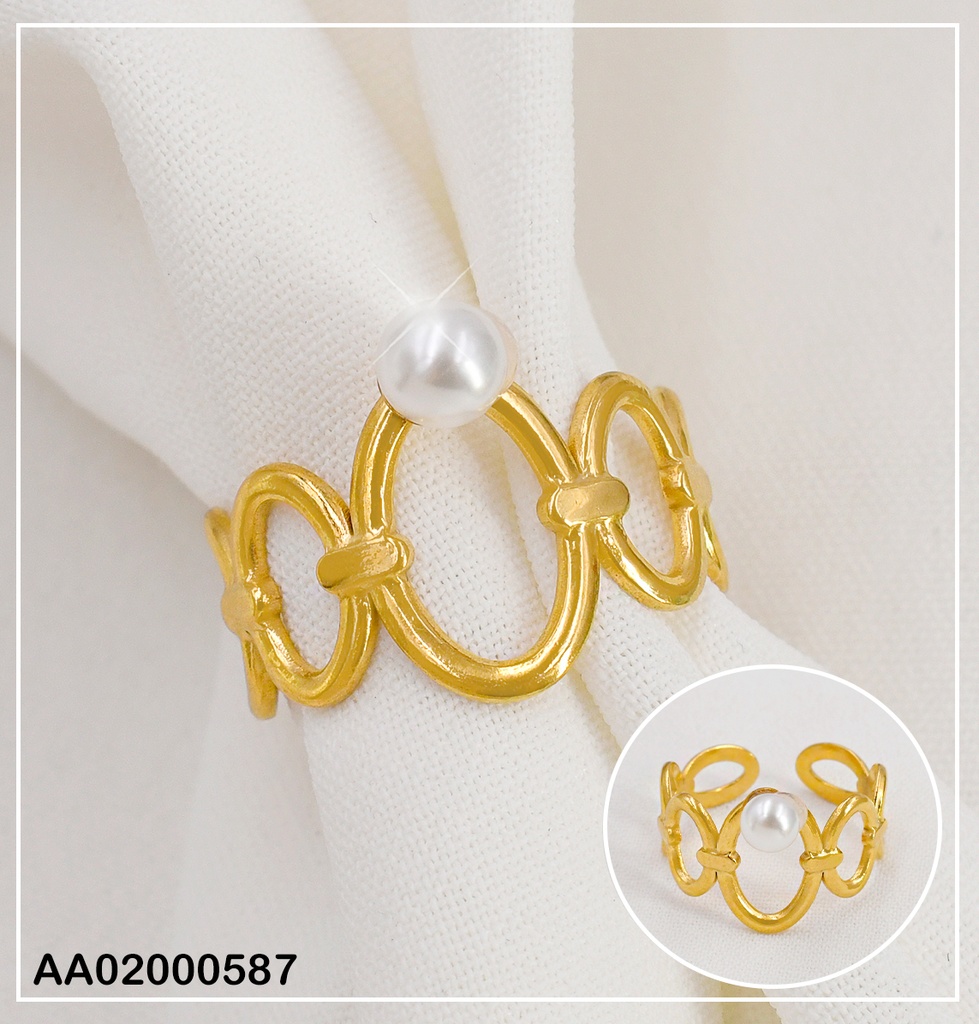 ANILLO ROMBO PERLA CENTRO # RA015-20