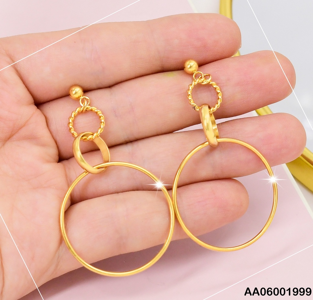 ARETES 3 CIRCULOS GRABADO/2 LISOS VERTICALES