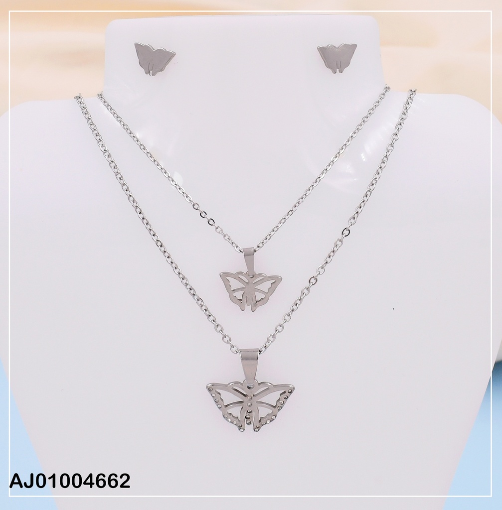 JUEGO PLATD. CAD. DOBLE MARIPOSA # 0746982-W12