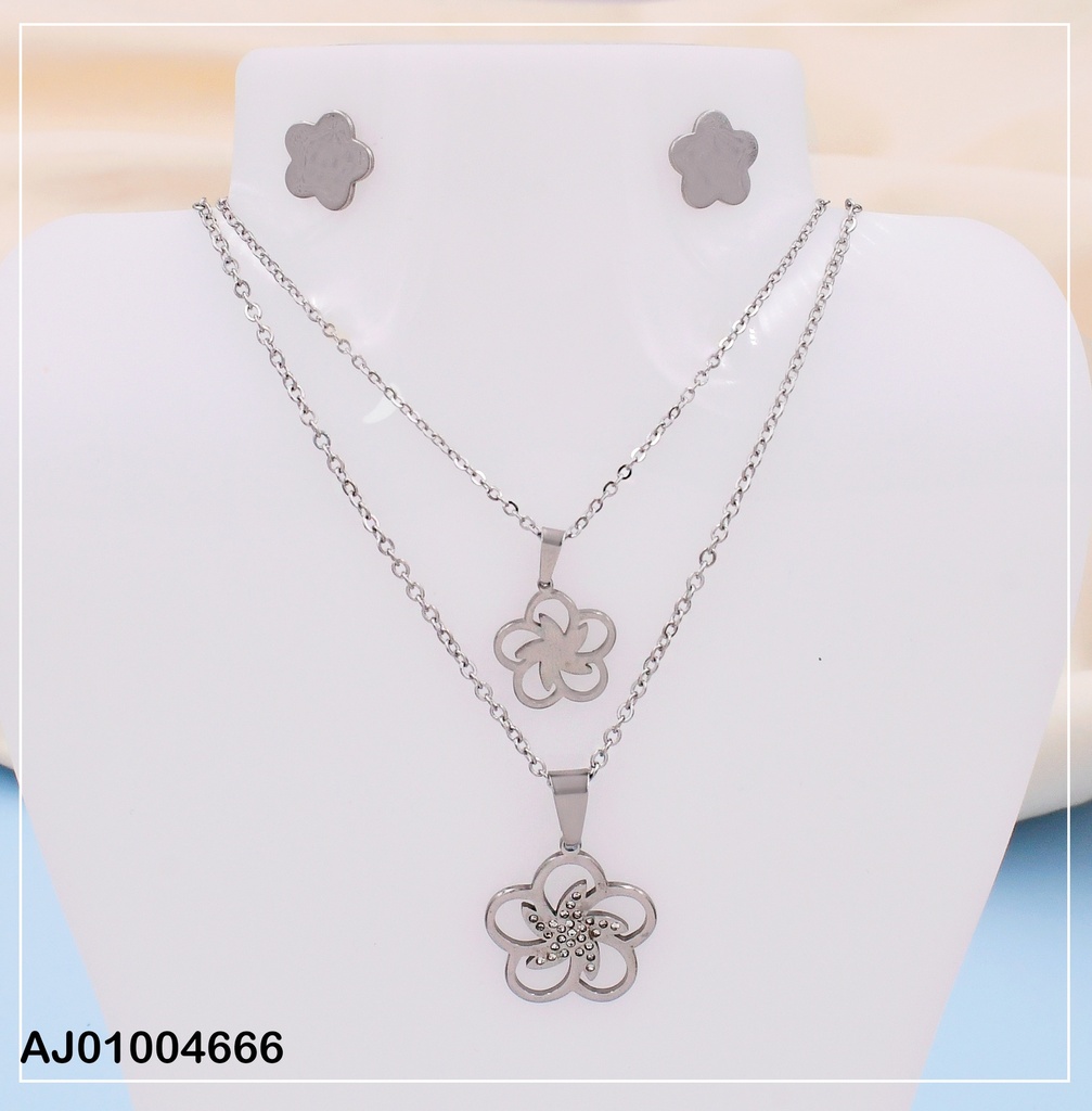JUEGO PLATD. CAD. DOBLE FLOR # 0746962-W12