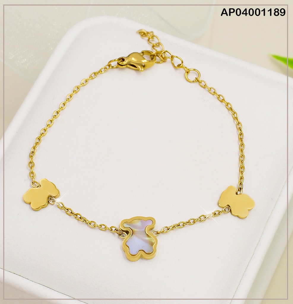 PULSERA 3 OSITO TOUCH 2 PLACAS/CENTRO NACAR