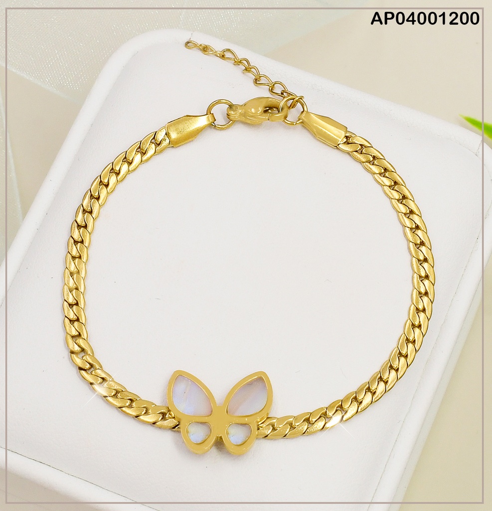 PULSERA MARTILLADA CENTRO MARIPOSA NACAR C/DIV