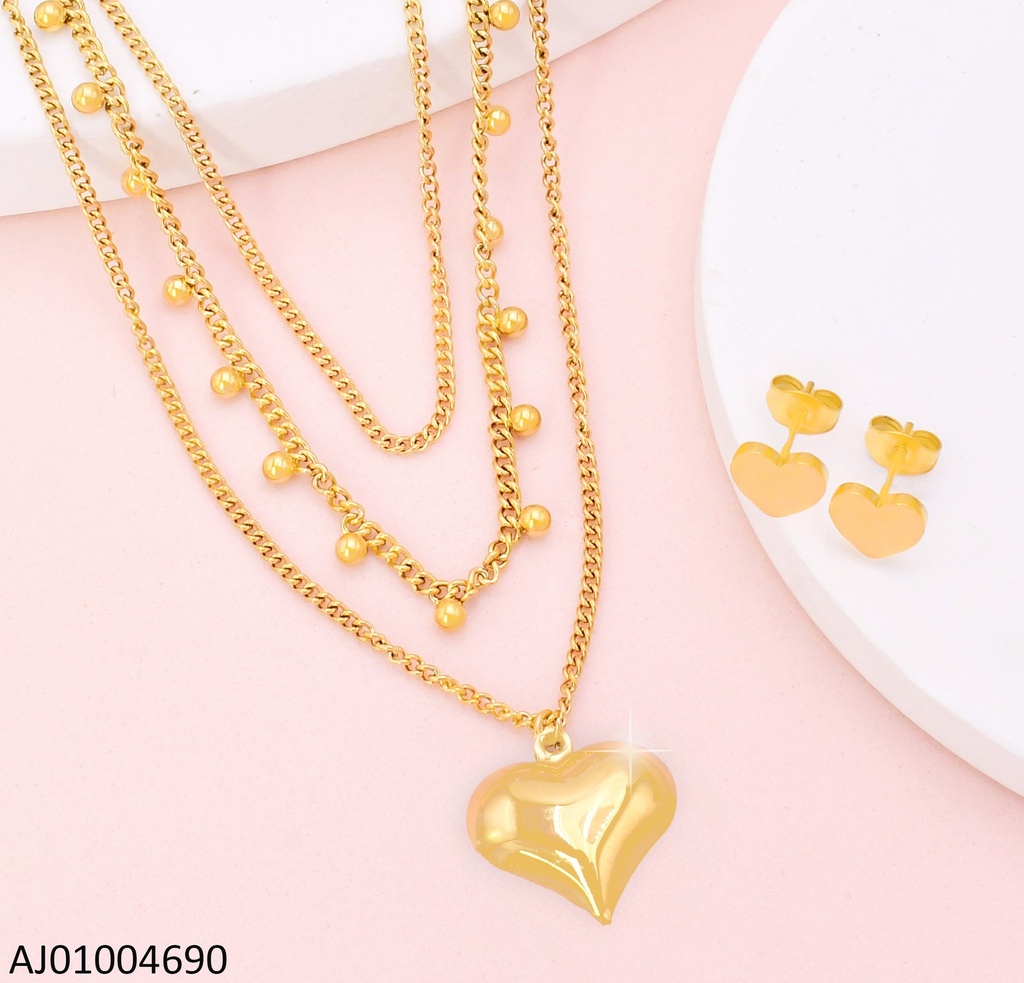 JUEGO CORAZON TRIPLE CAD.DIJE INFLADO