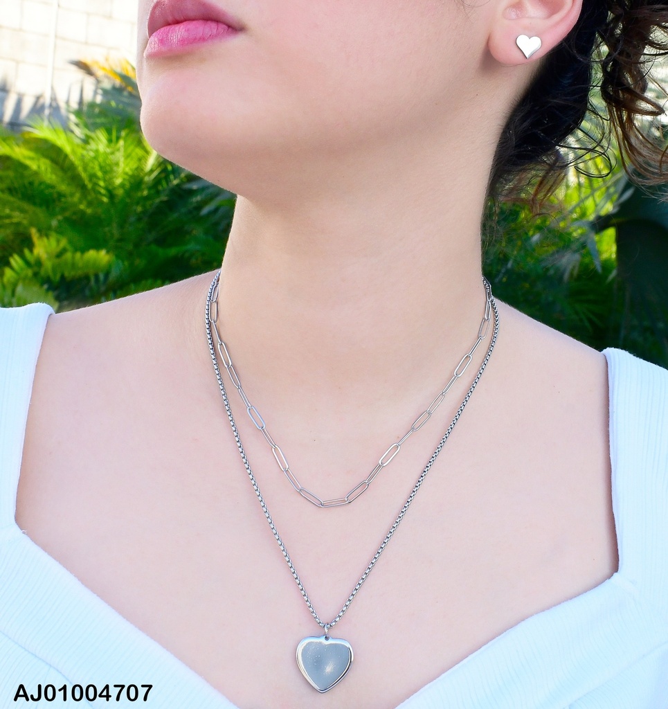 JUEGO PLAT. PLACA CORAZONES DOBLE CAD.ESLB.GRANDES/CILIN