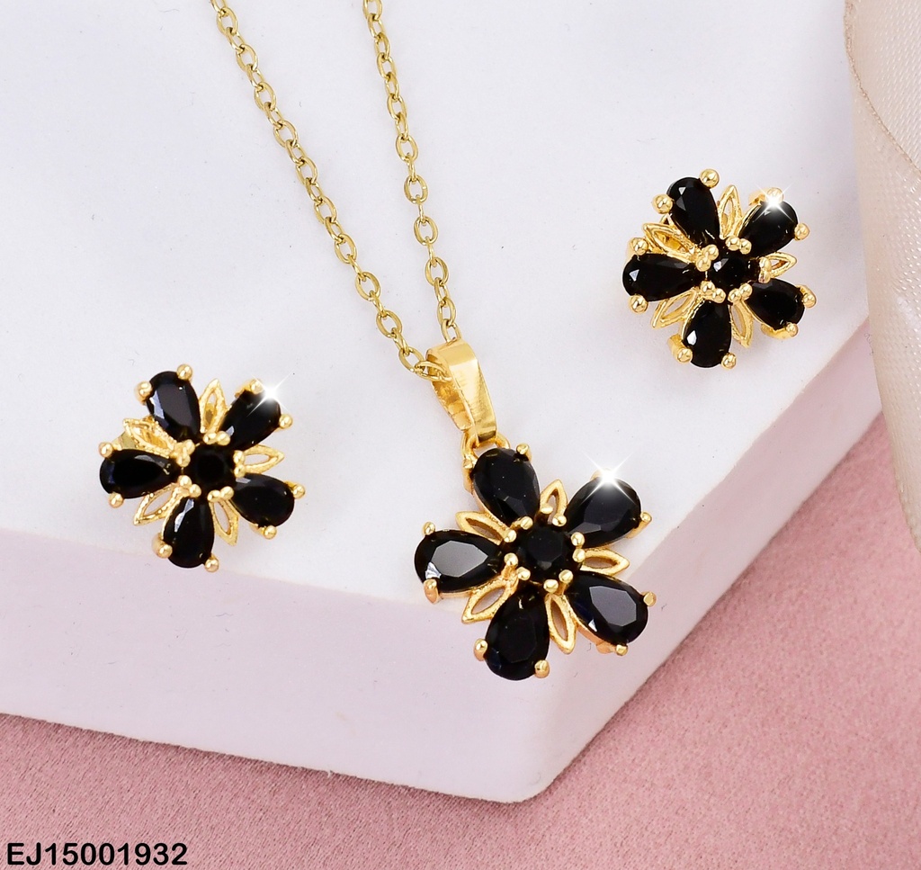 JUEGO FLOR 5 PETALOS COLOR NEGRO # SE271-10
