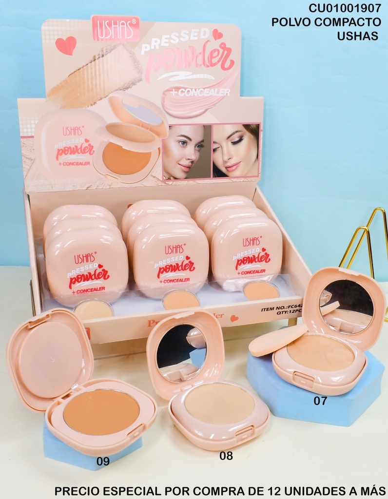 POLVO COMPACTO DOBLE USHAS FC642(C)