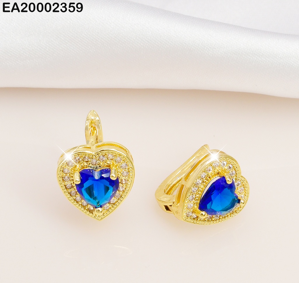 ARETES CORAZON AZUL # EE421-10