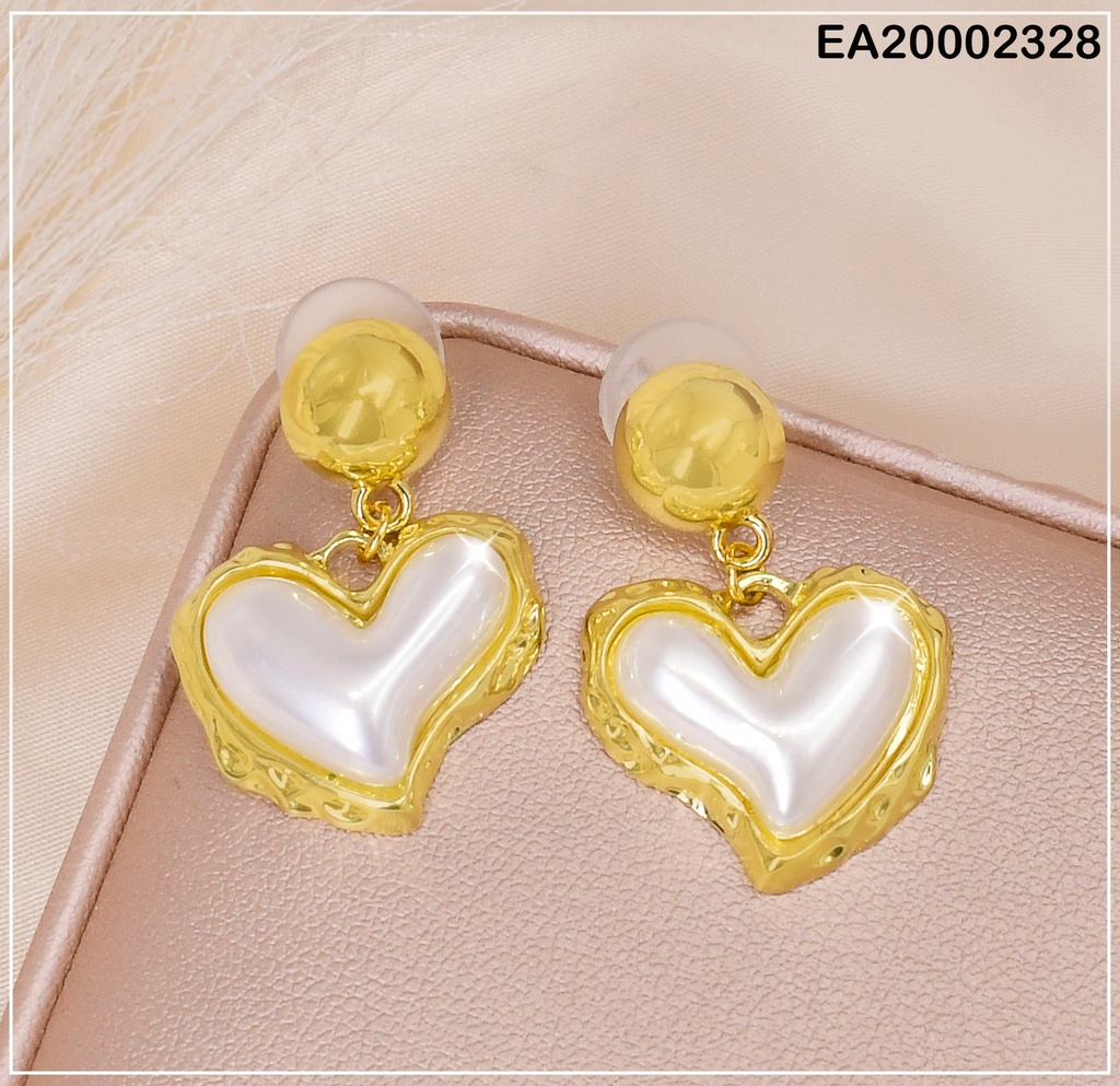 ARETES CORAZON PERLA IRREGULAR COLGANTE (NPE2025)