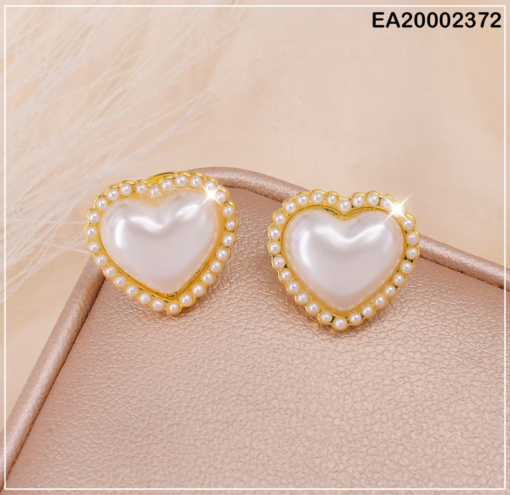 ARETES CORAZON PERLA BORDE PERLITA