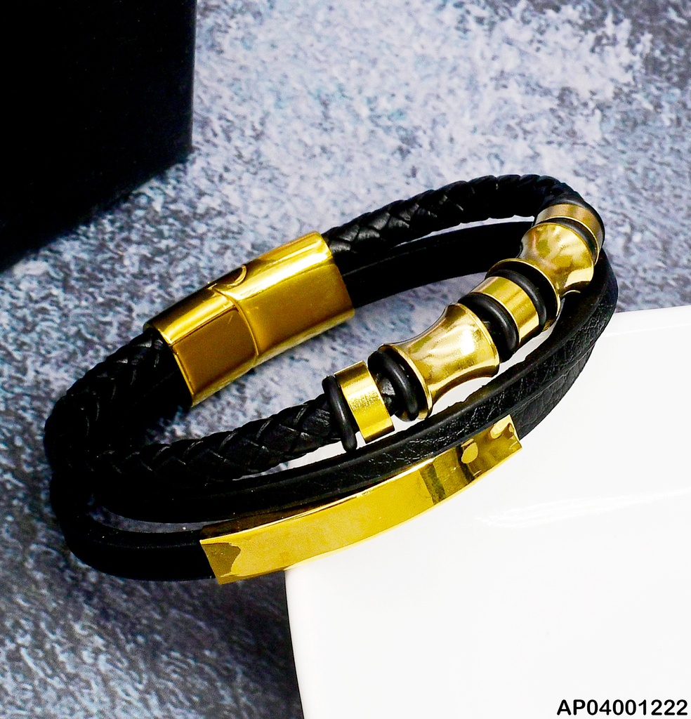 PULSERA TRIPLE CAD. PLACA I🔳I🔳I #081565-005