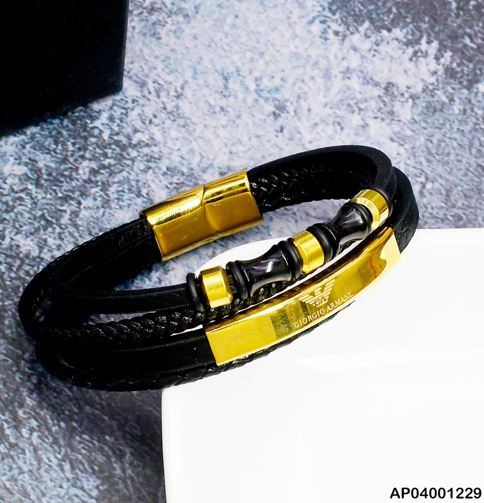PULSERA 4 LINEAS PLACA I 🔳I⬛⬛I🔳I⬛⬛I🔳 I #081579-005