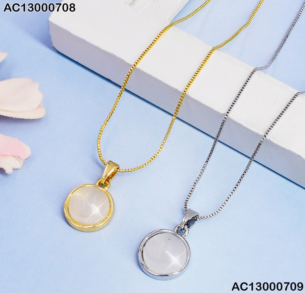 CADENA PLAT. DIJE RD CREMA # CA128-5