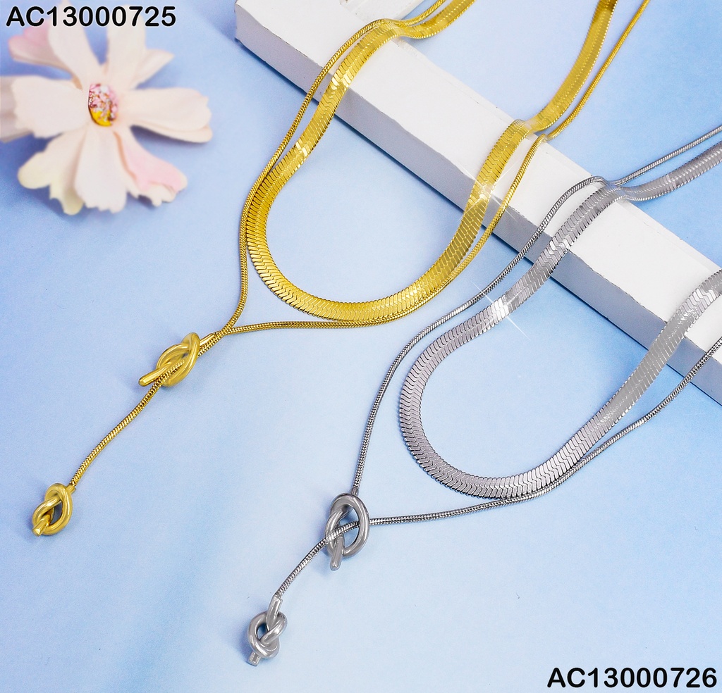 CADENA DOBLE DIJE NUDO CA183-45