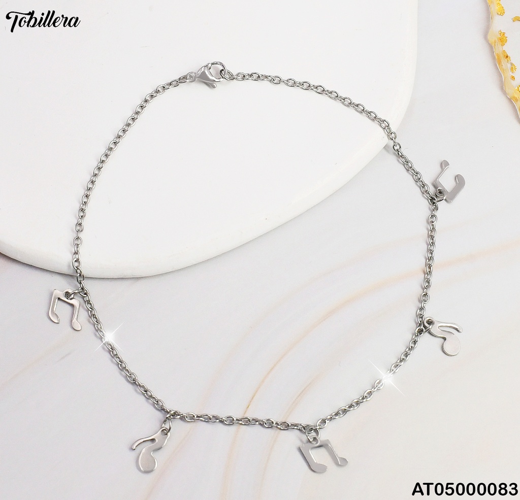 TOBILLERA PLATD. SIGNO MUSICAL # 012N339-100