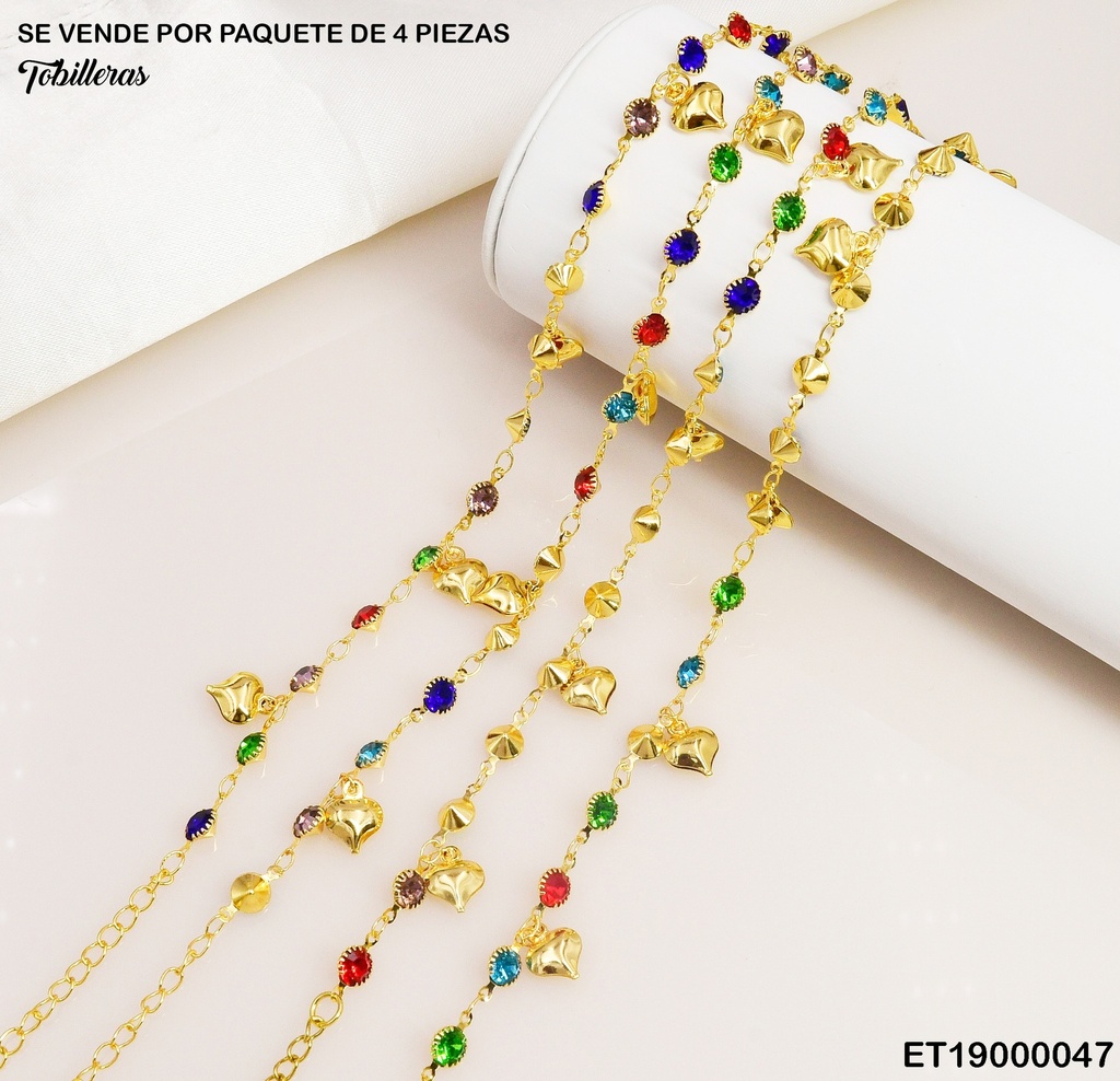 PAQ. 4 TOB. CORAZON ZIRC. COLOR. SURT. # 012P79888