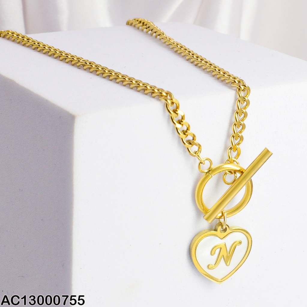 CADENA MARTILLADA DIJE CORAZON INICIAL (N) 080280N