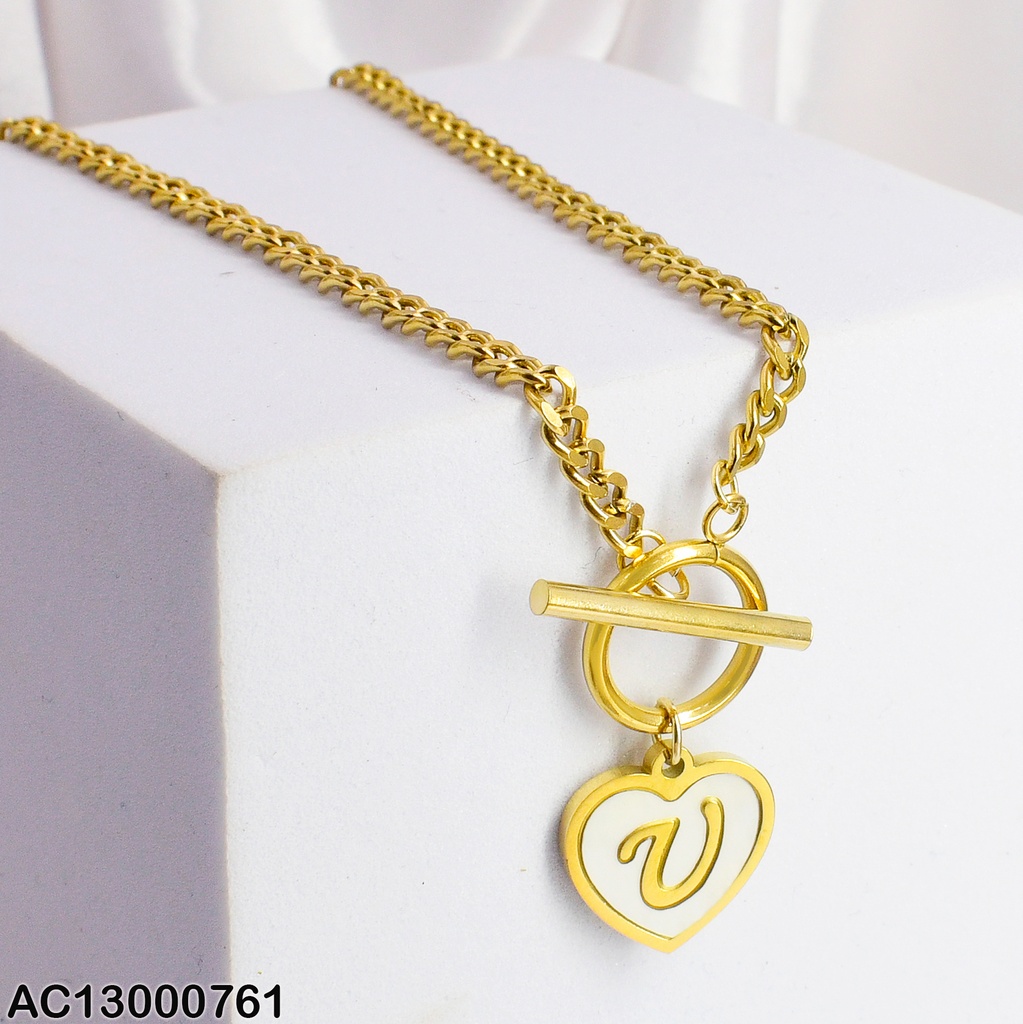 CADENA MARTILLADA DIJE CORAZON INICIAL (U) 080286U