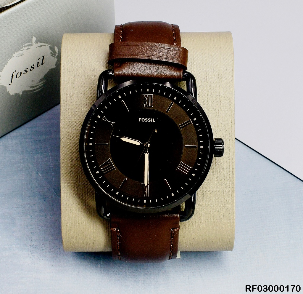RELOJ FOSSIL COPELAND VARON CUERO/FONDO CAFE FS5666