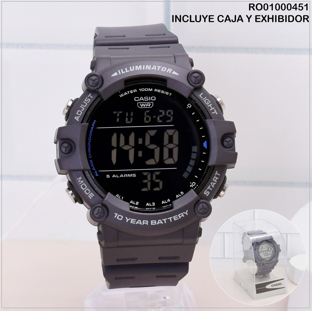 RELOJ DIGITAL CRONO CASIO AE-1500WH-8B # 3502