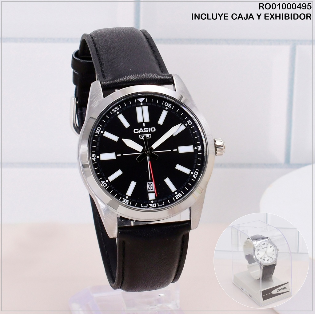 RELOJ ANALOGO CUERO CASIO MTP-VD02L-1E # 5128