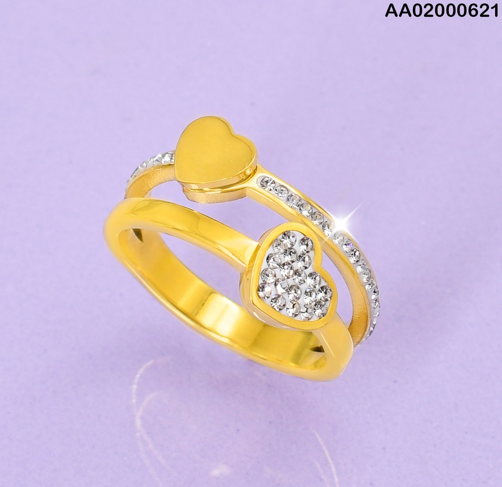 ANILLO 2 LINEAS CORAZON ZIRC. 0803642-W81