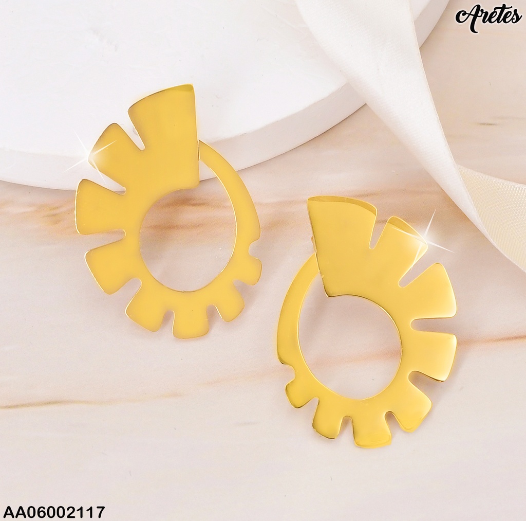 ARETES CIRCULO C/PETALOS BORDES 076234-054