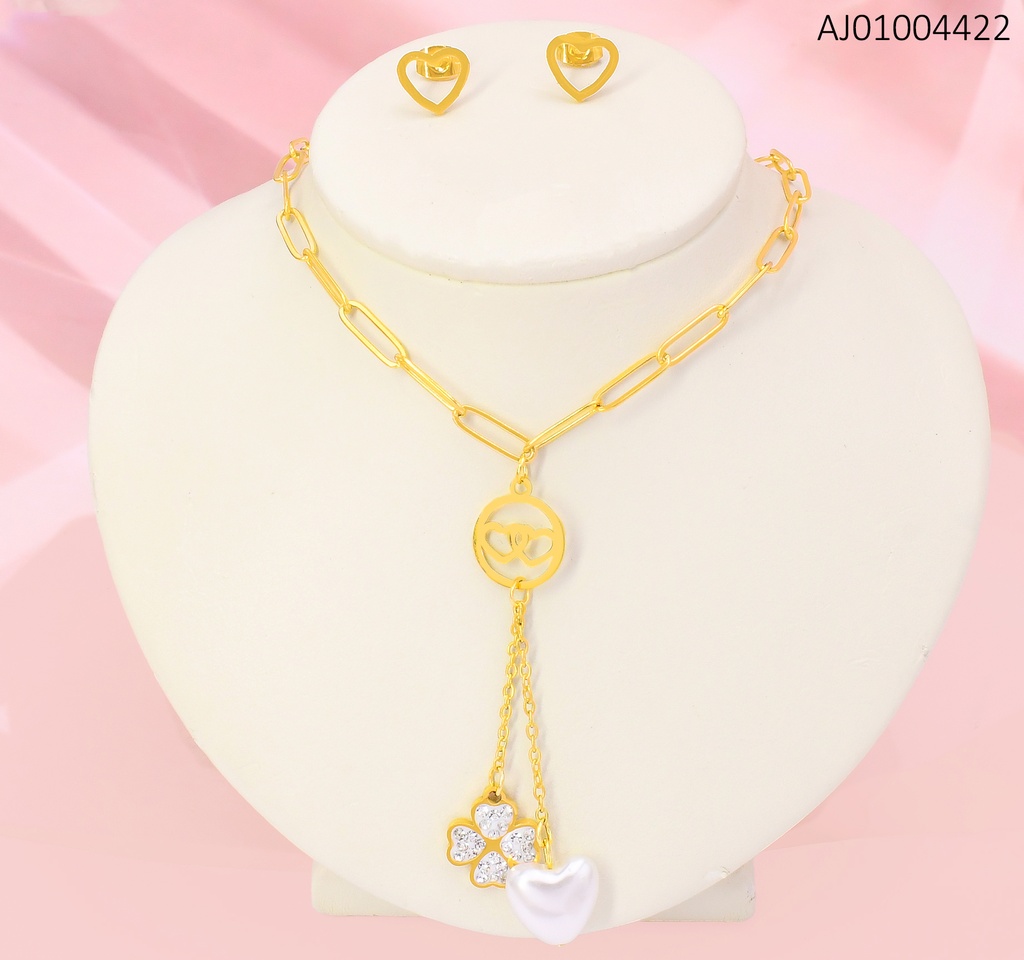 JUEGO CADENA C/COLGANTE CORAZON TREBOL 0746251 (NPE2025)