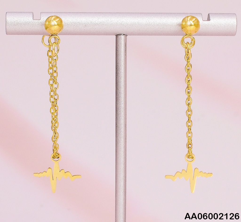 ARETES DOBLE CADENA COLGANTE LATIDOS 0746751-W163