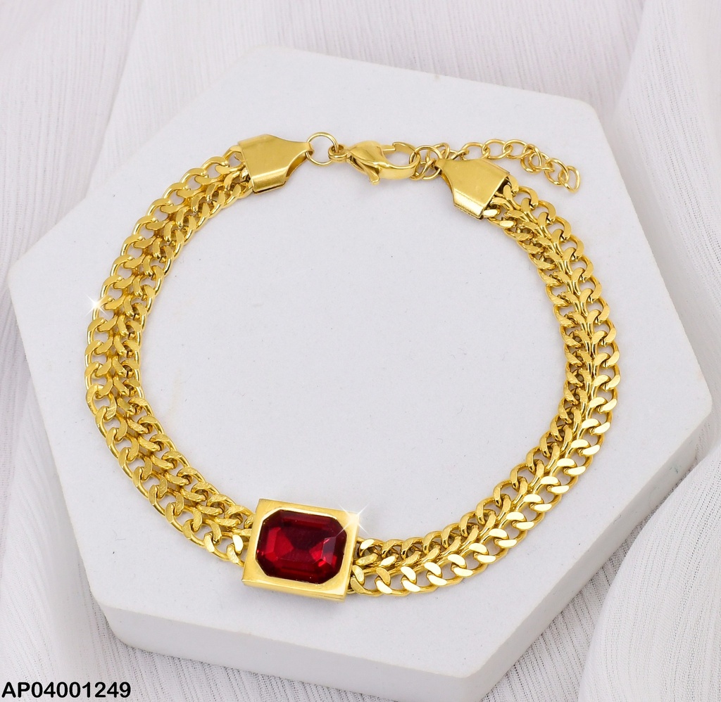 PULSERA ZIRC. ROJA  0807381 -W12