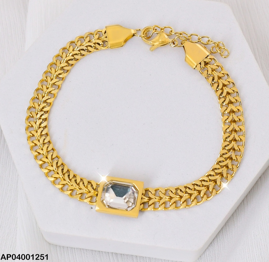 PULSERA ZIRC. RECTANGULAR  08027391-W12