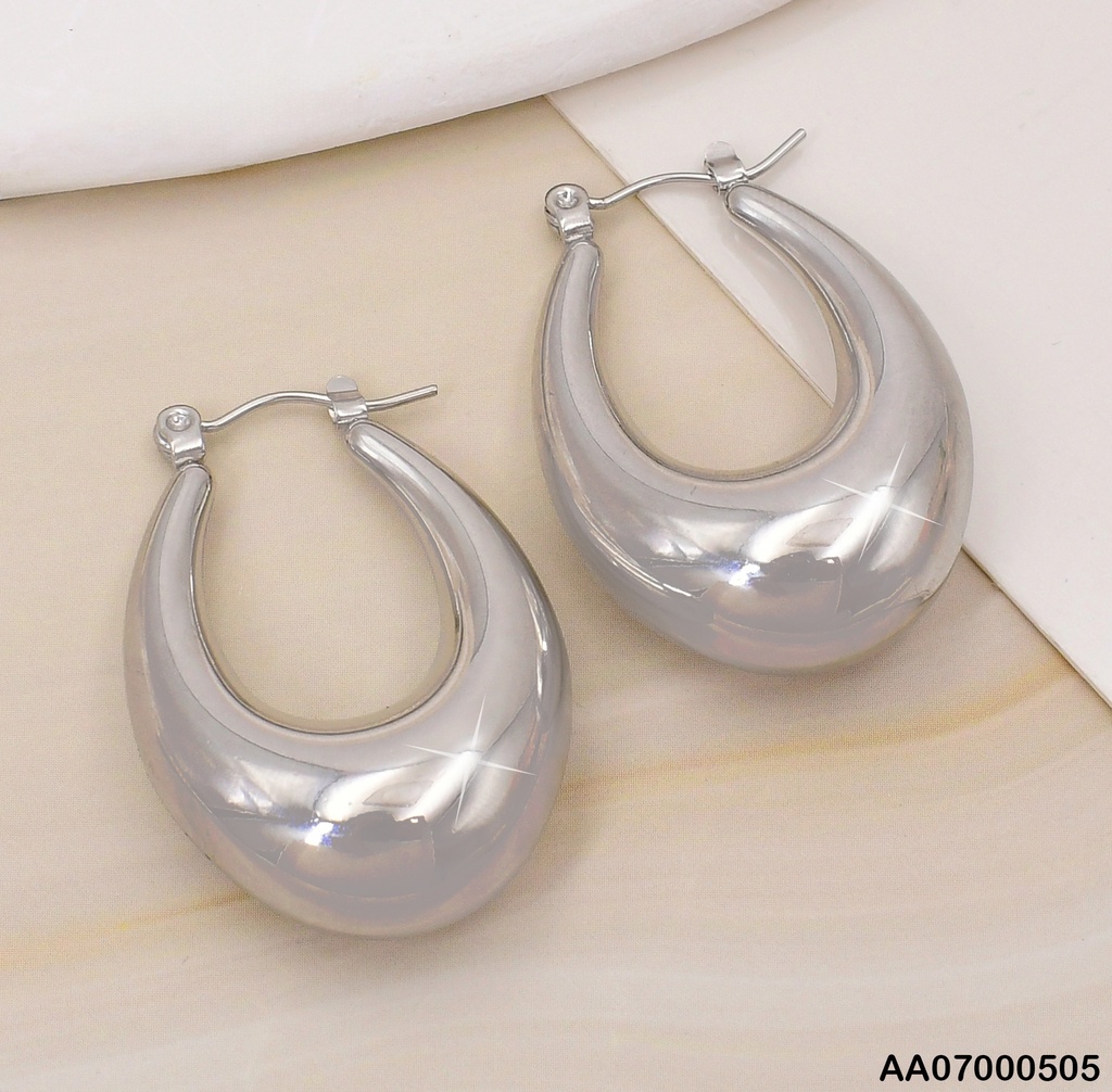 ARGOLLA PLAT. OVALO INFLADA 13*24MM 0804571-W07/EA644-1