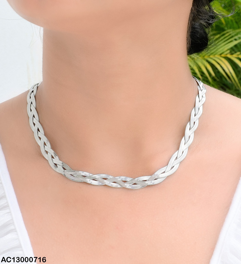 CADENA PLATD. TRENZA DE 3 # CA148-135