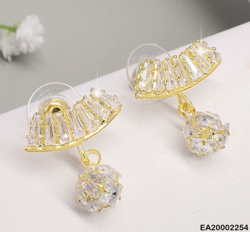 ARETES  "︶"  C/ZIRCONIA COLGANTE EE250-132