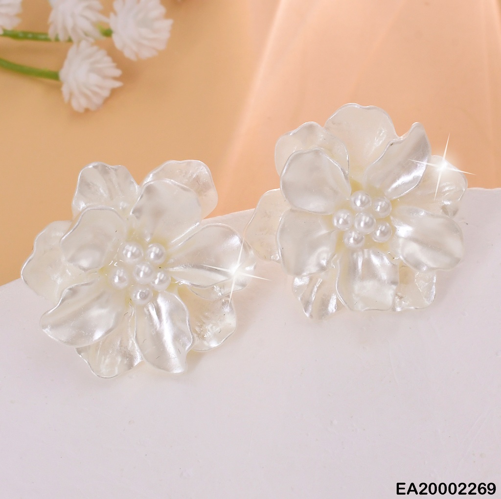ARETES FLOR BLANCA # EE291-120
