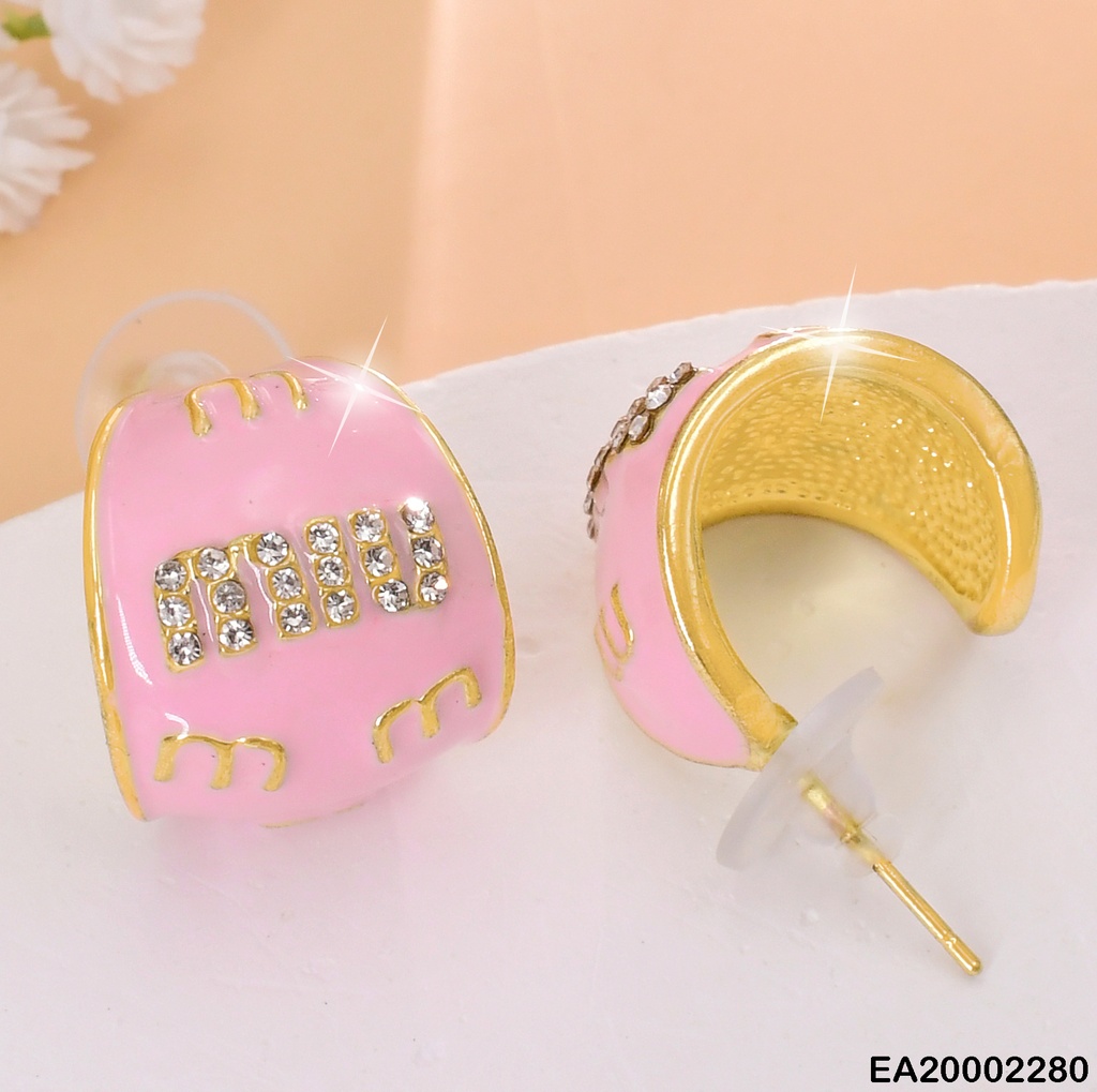 ARETES "C"ROSADOS "M" C/ZIRC. # EE302-120 (NPE2025)