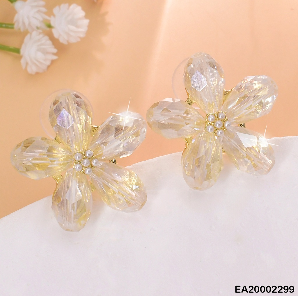 ARETES FLOR CRISTAL #EE321-120