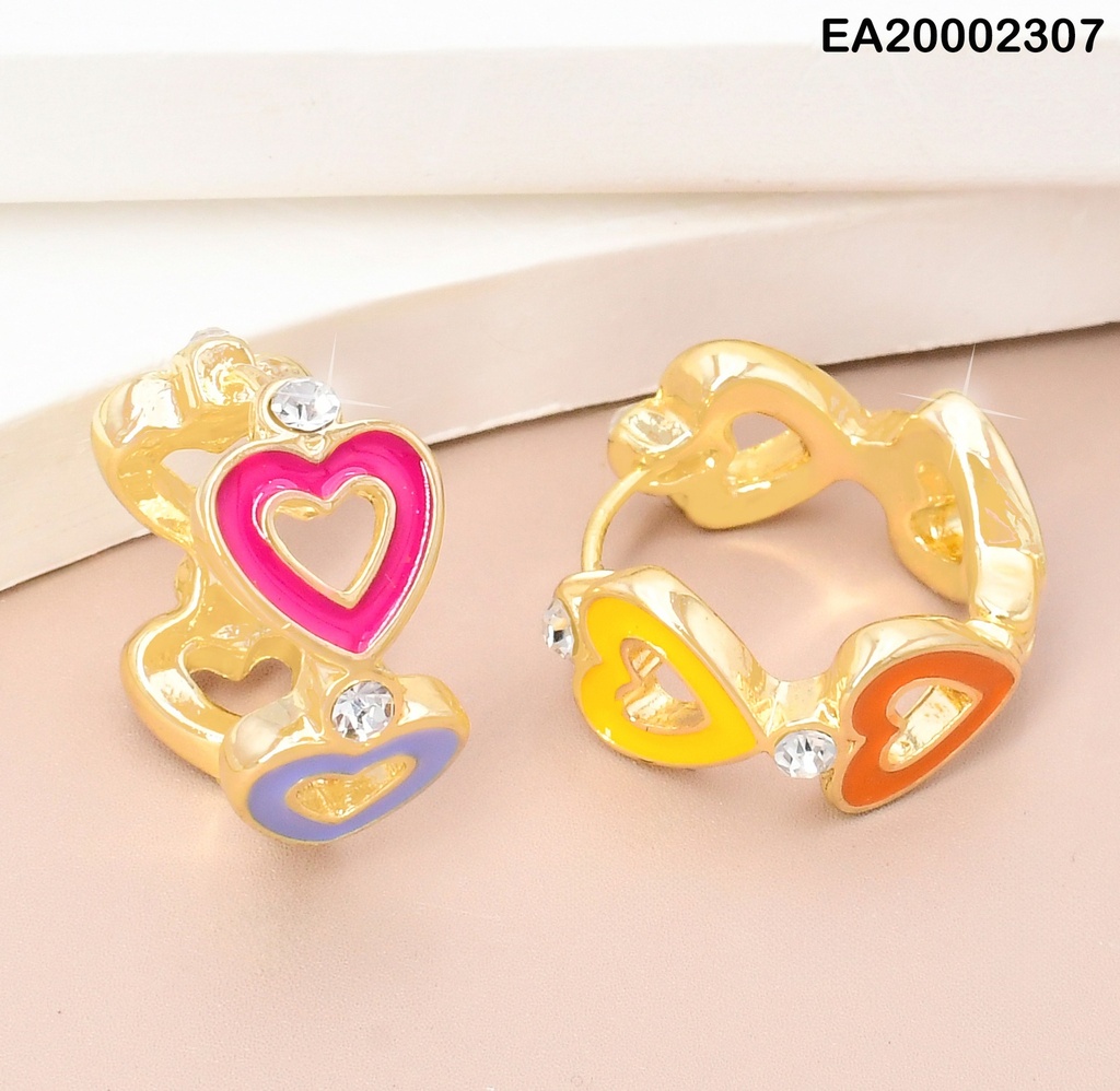 ARETES CROQUI CORAZON COL./ ZIRC. EE334-5 (NPE2025)