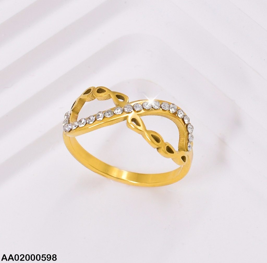 ANILLO INFINITO ZIRCONIAS/ESLABONES # RA019-20